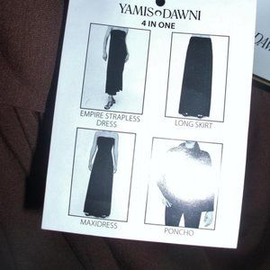 Amazing 4 In 1 Soft Stretch Jersey Knit Skirt Gown Poncho sz xs